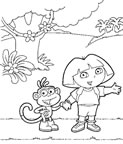 Afficher ce coloriage Dora l'exploratrice Dora 1