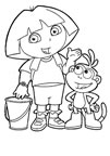 Afficher ce coloriage Dora l'exploratrice Dora 1