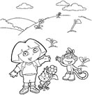 Afficher ce coloriage Dora l'exploratrice Dora 1