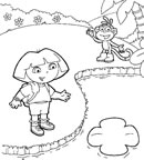 Afficher ce coloriage Dora l'exploratrice Dora 1